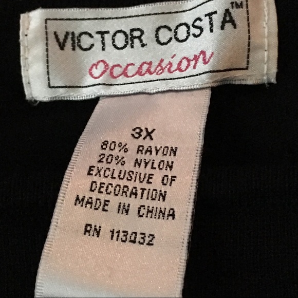 Victor Costs Black Embellished 3/4 Sleeve Knit Top - Picture 5 of 7